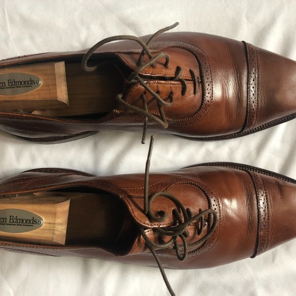 Allen Edmonds Plain-toe Lace-up Oxford Shoes | Size 10.5 D | Color: Tan Leather main image 5